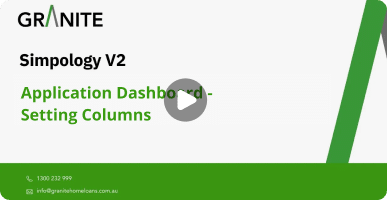 Simpology V2: Application Dashboard - Setting Columns